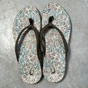Olukai Womens Ho'opio Hau Warm‎ Taupe /Hau Sandals